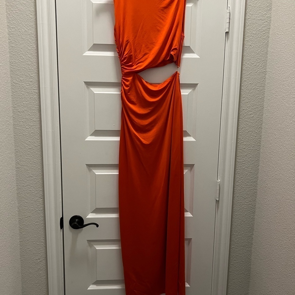 Atlein Collective Cutout Dress Orange - Picture 3 of 3